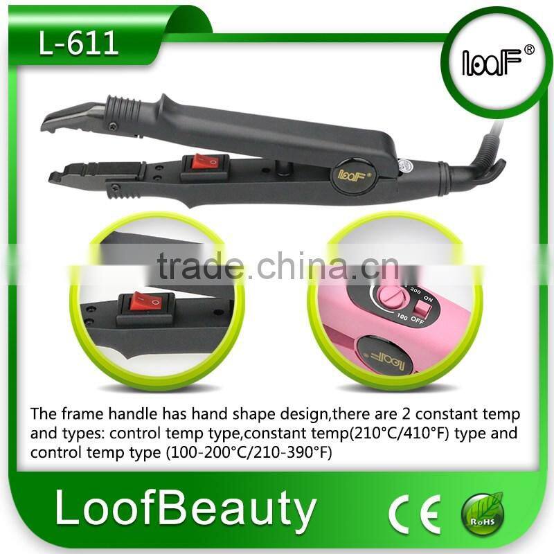 fusion hair connector,loof hair extension iron fom factory directly