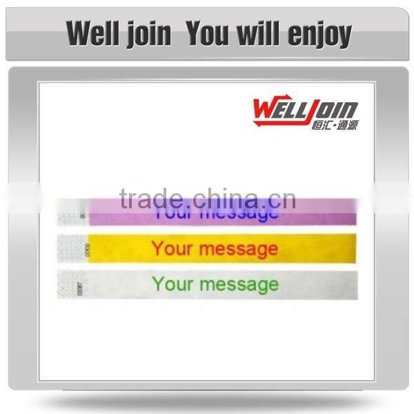 Promotional Printing Logo Tyvek ID Bracelet With Running Number