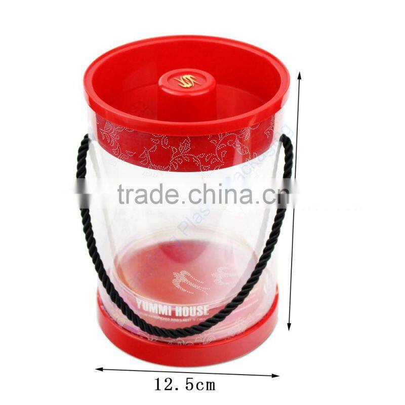 Customized hot sale clear plastic cylinder box with lid