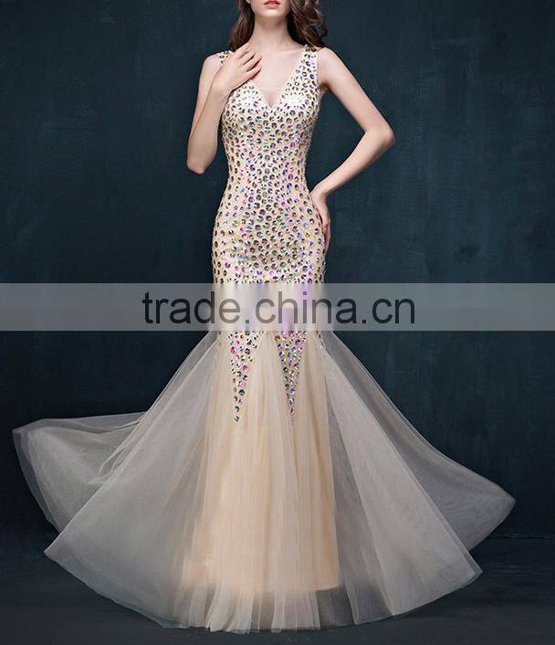 OEM/ODM mini order fashion women fish tail evening dress