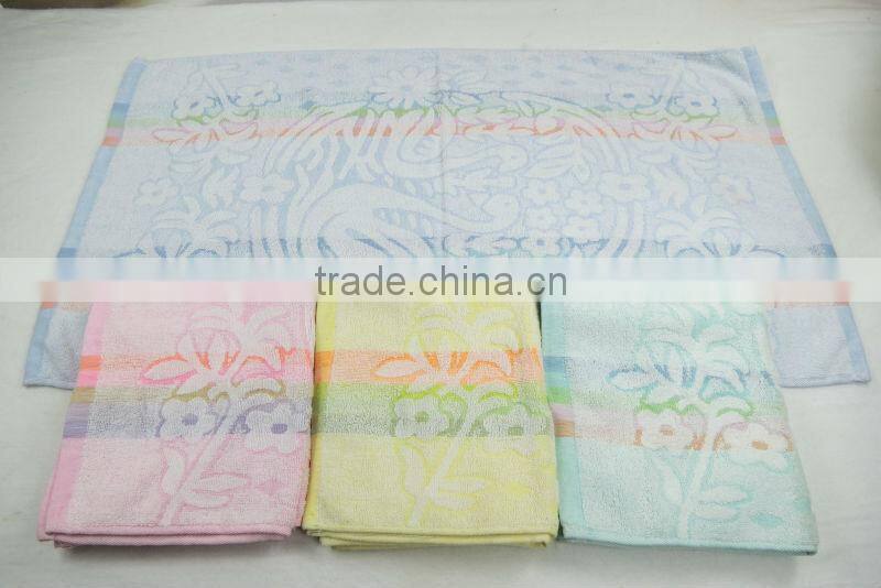 comfortable and high quality yarn dyed jacquard bath towel/face towel