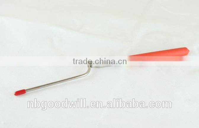 U type barbecue fork, rubber non slip handle, stainless steel telescopic barbecue fork, outdoor barbecue fork