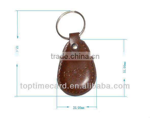 Leather RFID keychain