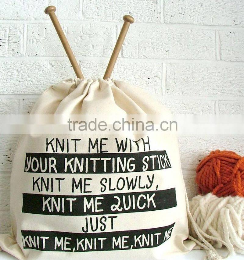 Printed Cotton Drawstring bags , Macrame Drawstring bags ,