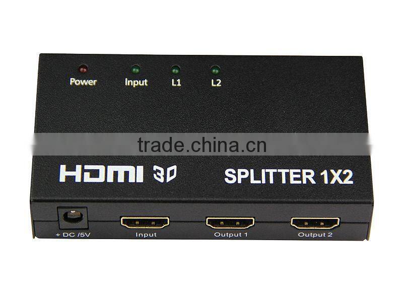 3D support 1 to 2 hdmi splitter 1 in 2 out hdmi splitter