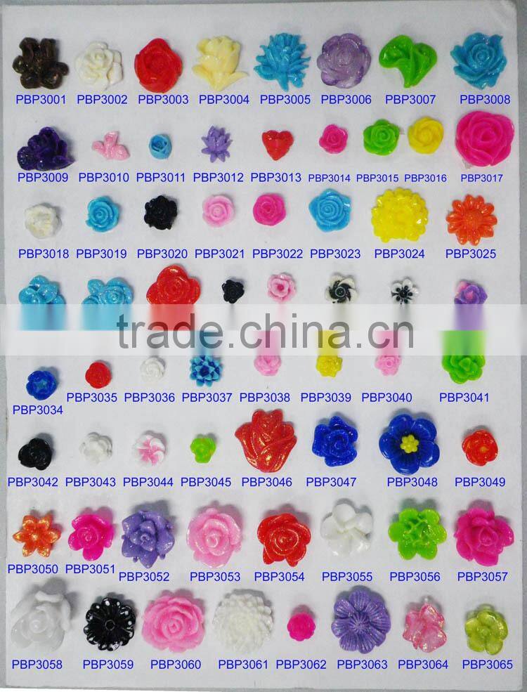DIY resin flower bead or sticker peony flowers