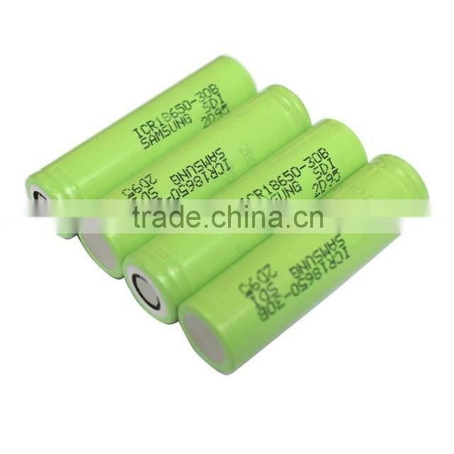 High quality Original icr18650-30b 18650 samsung 3000mah 3.7v li-ion rechargeable battery samsung sdi 18650 battery