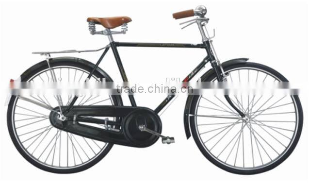 Single speed coaster brake lady city bike dutch city bicycle with leather saddle