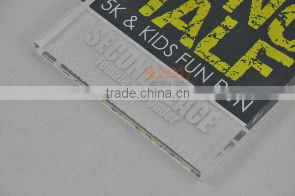 The First Place Honour Acrylic Award Plaque Back Printing