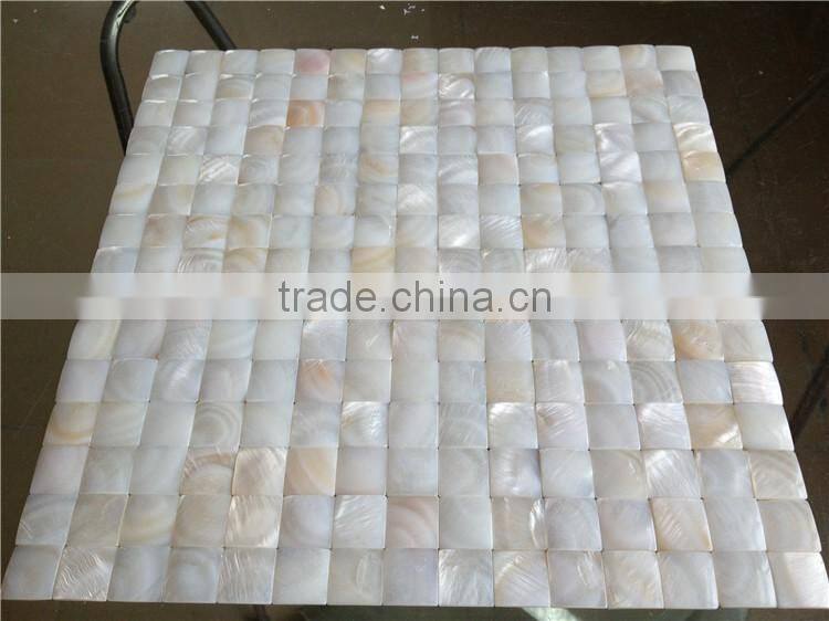 hotel decoration convex nature color material mother of pearls shell mosaic wall tiles