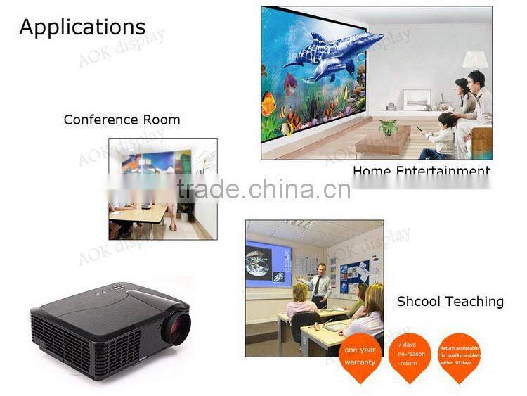 LED Projector HD 1080p Video Home Cinema Theater System 3D Ready 4200 Lumens 1280x800 Native HDMI USB TV VGA AV For School Offic