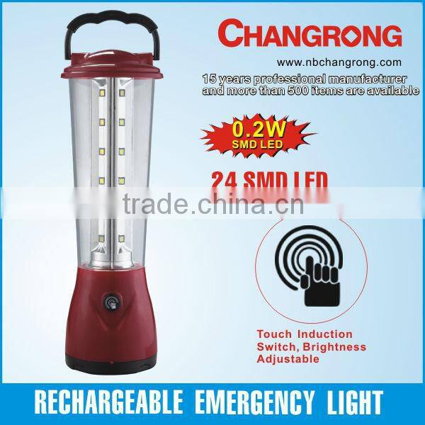 touch function plastic emergency led light