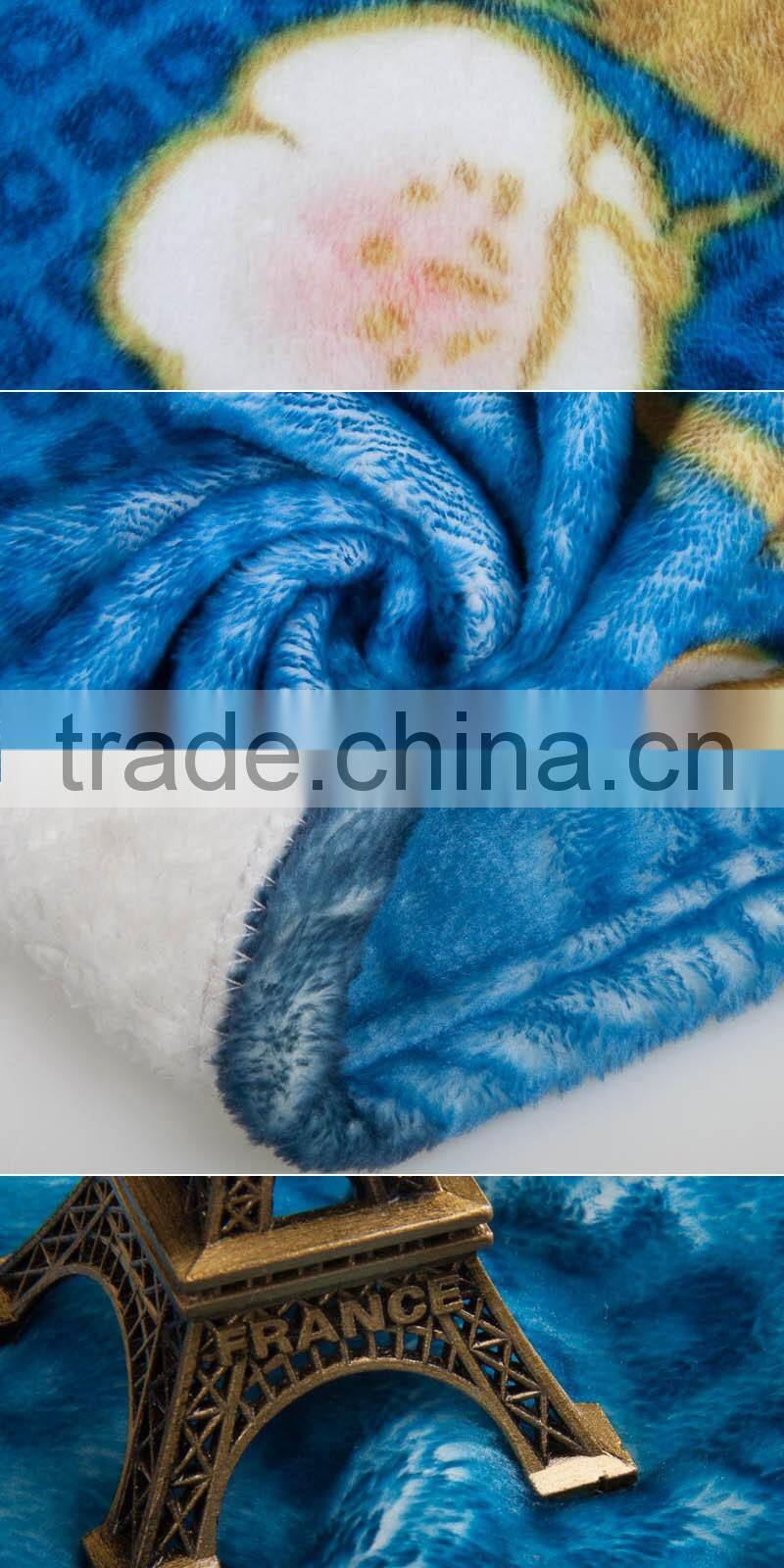 home hot sell comfortable custom printing fleece blanket
