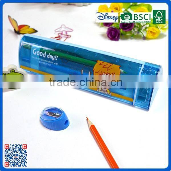 Cheap transparent plastic pencil box with oem logo for children