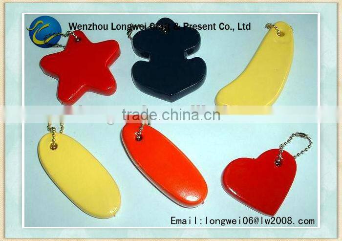 heart shaped floating keychain/key chain ring/custom soft pvc keychains