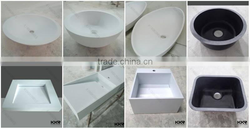 Solid Surface bathroom cabinets and contemporary wash basins , hand made wash basin