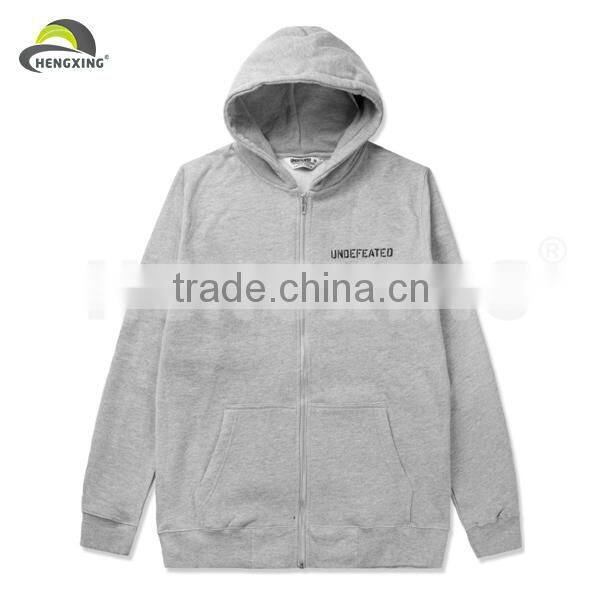 wholesale white print plain zipper-up hoodies