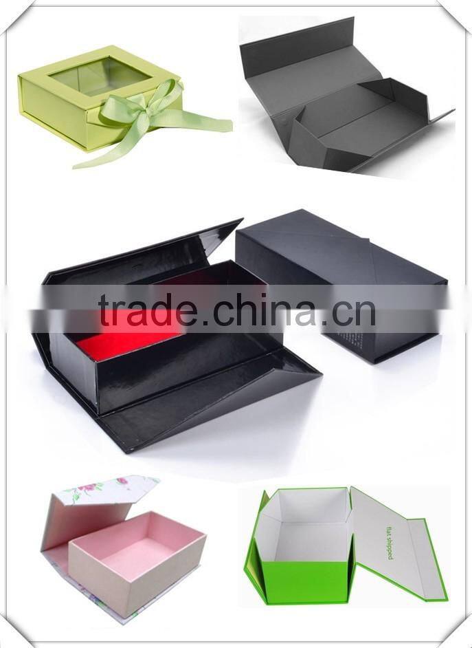 Luxury foldable magnetic closure cardboard gift box