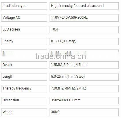 SMAS High Intensity Focus Ultrasound System clinic Skin rejunveation beauty Machine