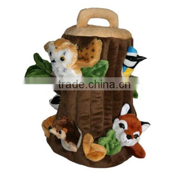 Finger Puppet Tree House/ Animal Tree House Finger Puppet Set