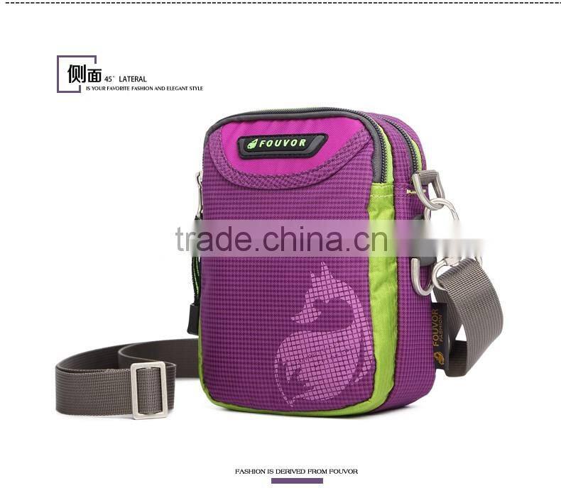 2016 Factory Colorful Custom logo Single Strape Shoulder Messenger Bags for Lady and Men