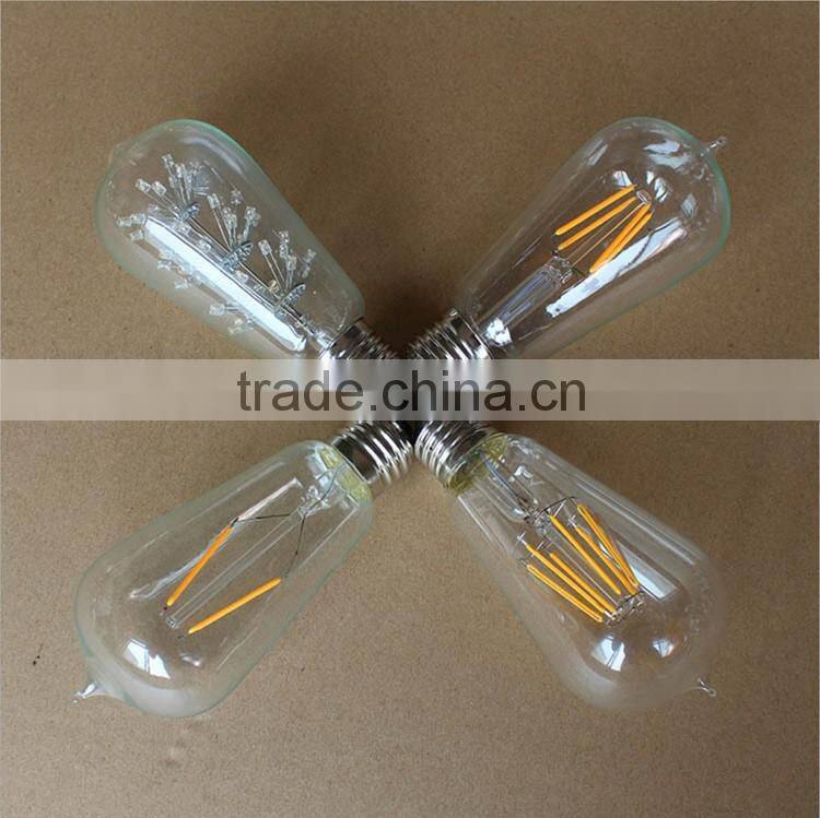 High Brightness 220V E27 LED Bulb Light ST58 6W Vintage LED Bulb