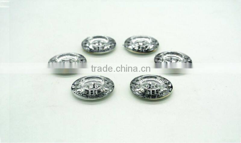 NA4 Round Diamond-Look Acrylic Rhinestone Buttons 2 Holes Faceted Sew On Button Box garment accessories scrapbooking DIY craft