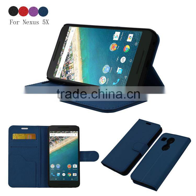 New Design Ultra-Thin Pu Leather Pu Leather Wallet Cases For Nexus 5X Case