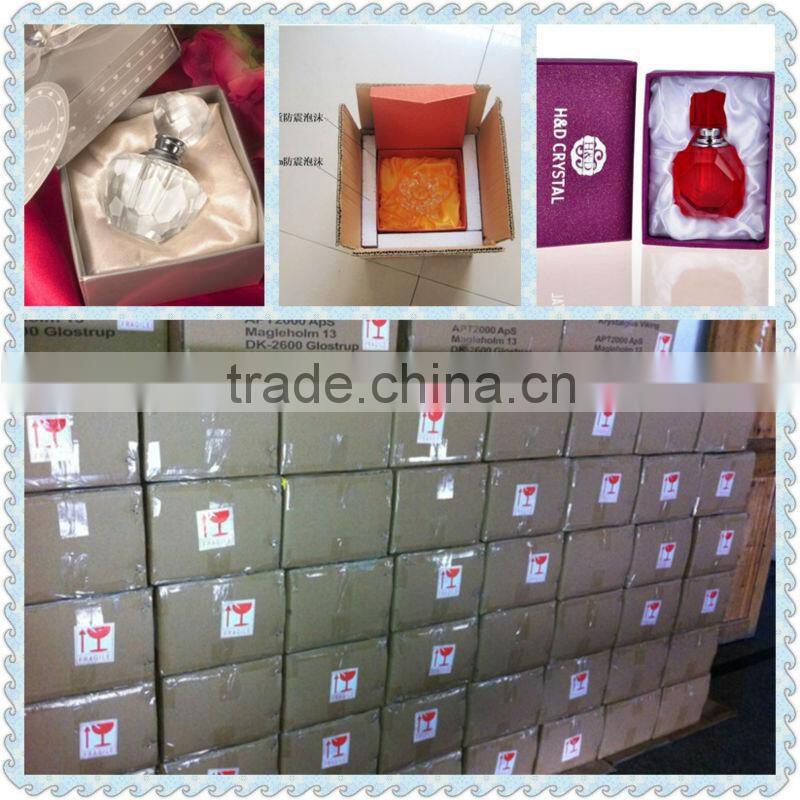 Refillable Crystal Manufacture Perfume Bottle For Wedding Decoration