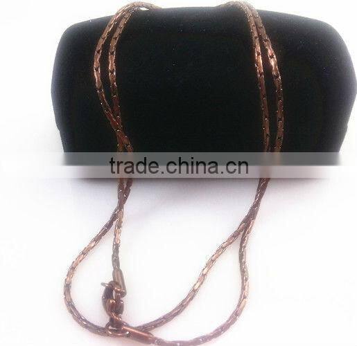 SN029 wholesale stainless steel good quality coffe plated flat snake chains