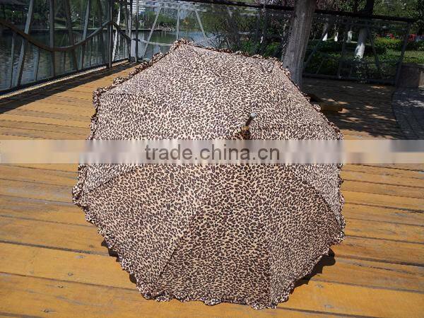 Fashion Pagoda Parasol Umbrellas Leopard/ Lace Edged/ Rainbow