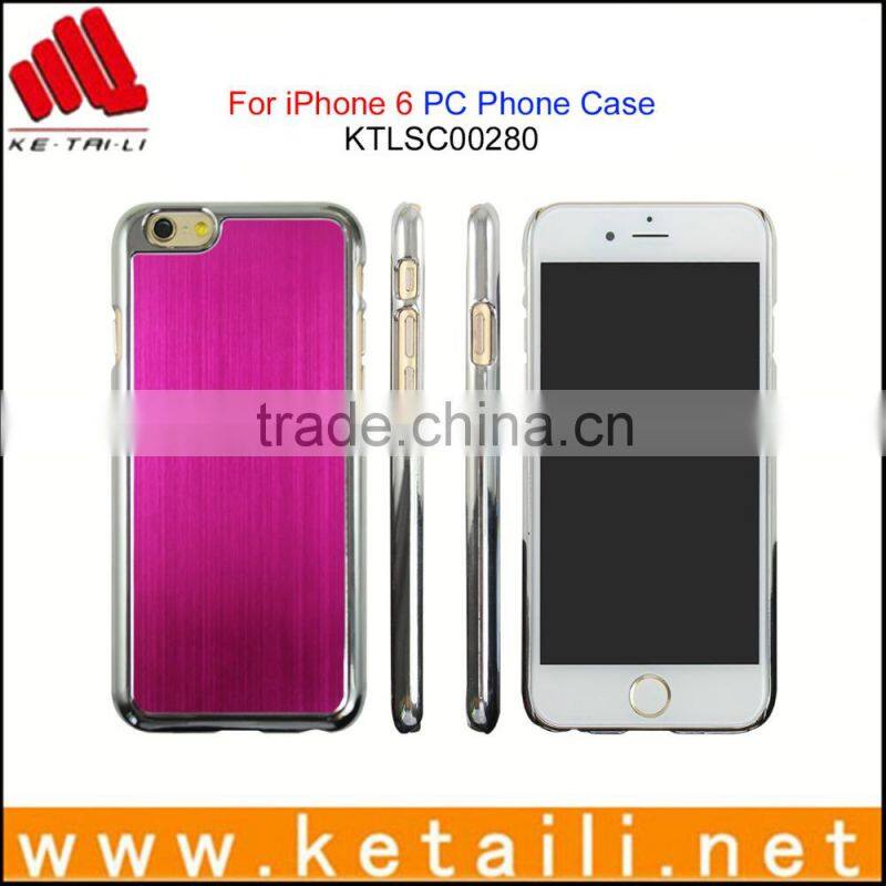 Custom fashion electroplated hard plastic PC case for iphone6