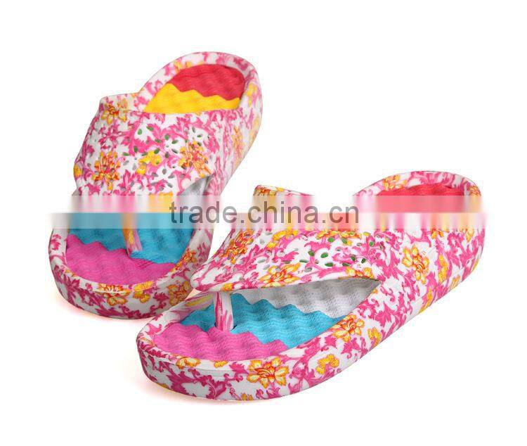 2015 ladies EVA hydrographics transfer printing slippers women
