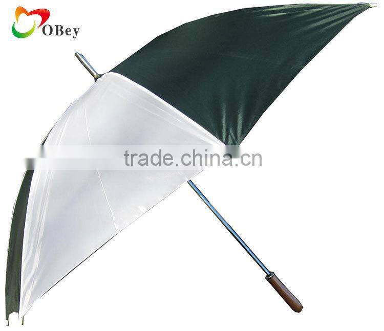 Bottle/white wind resistant manual open golf umbrella