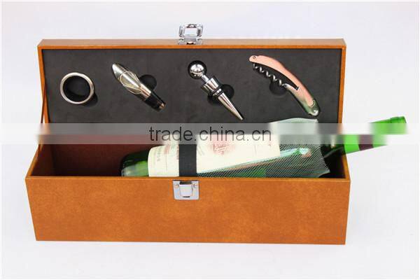 luxury wine set in a wooden box made in china