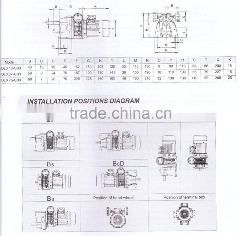 UDL series High Power Transmission Worm Gear Reducer