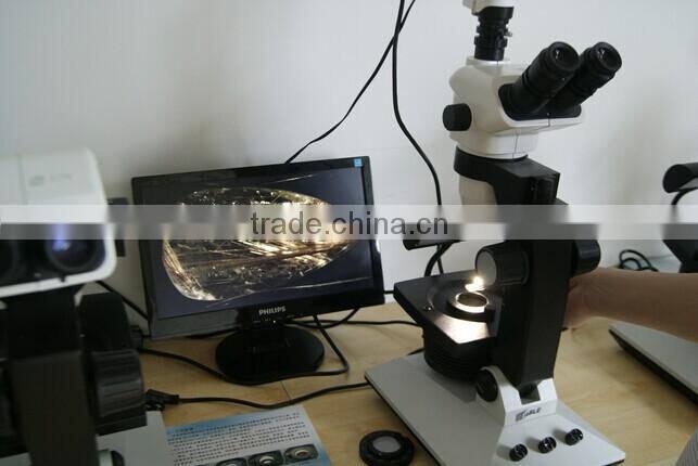 High quality Trinocular Gemology Microscope With CCD Leica Head latest Lighting System