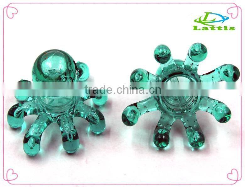 Plastic hand held body massager with spa head massage