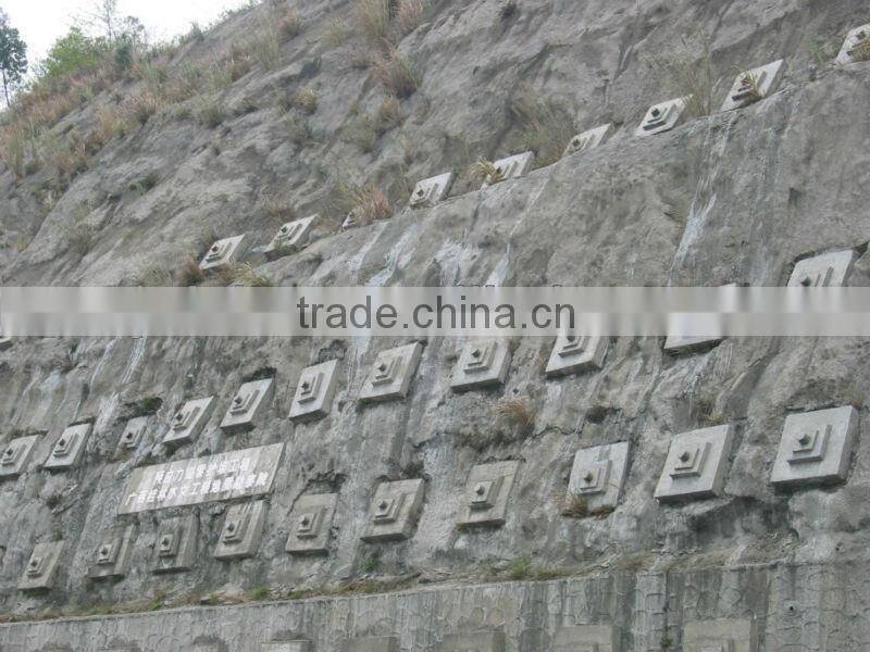 prestressed metal and building matching part of ground anchorage