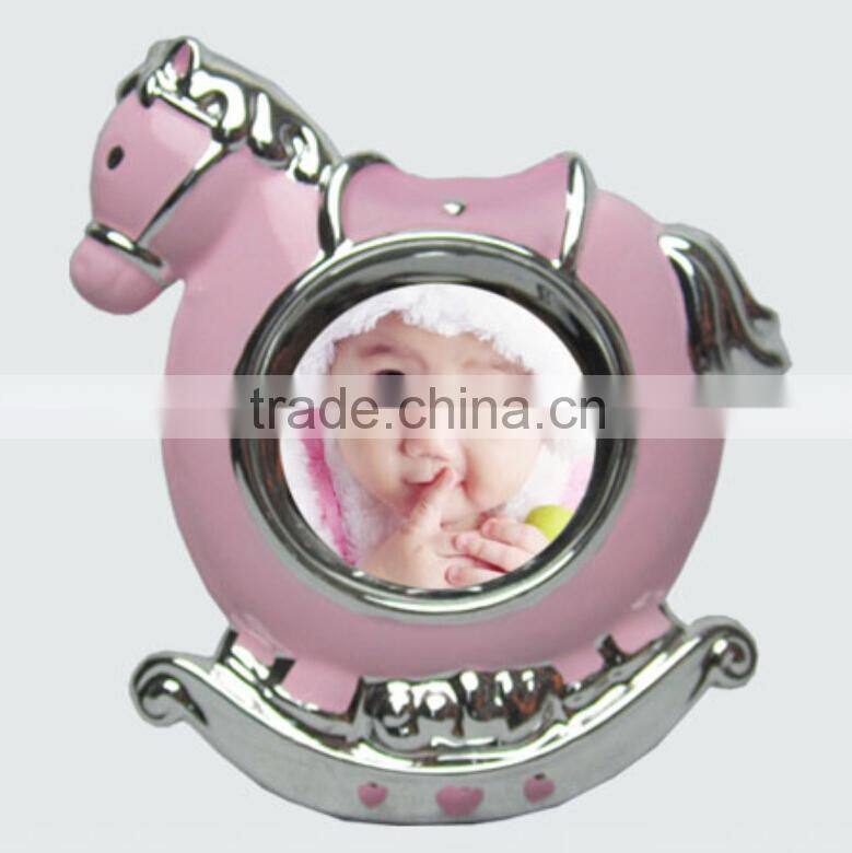 Pink sliver my first year baby wooden picture frame wood pciture frame for sale