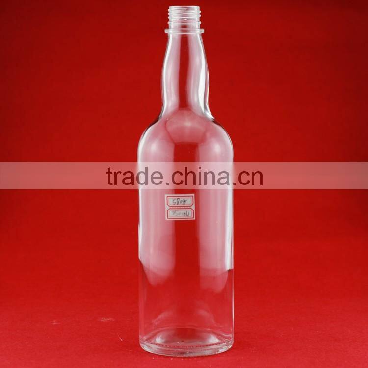 Cheap high america vodka bottles 700ml screw thread cap bottle yellow aluminum cap bottle