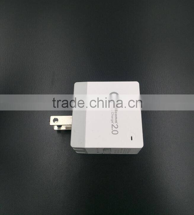 new products 2016 innovative qualcomm certified quick charge QC 3.0 wall Charger output 5V 2.4A,9V 2.0A,12V 1.5A