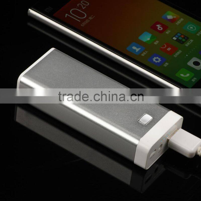 Universal usb cable private metal power bank 5000mah for Samsung S4/S5