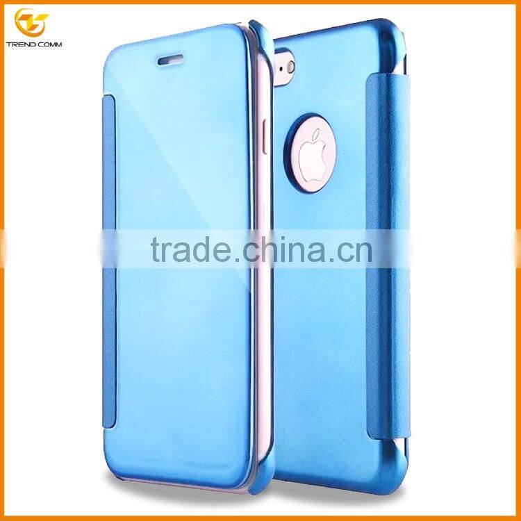2016 trending products electroplating mirror leather case for iphone 7 plus