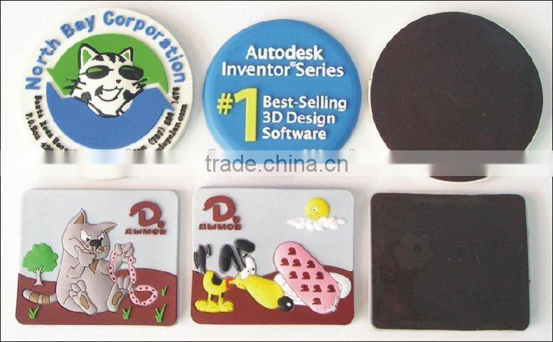 high quality customized rubber 3d pvc fridge magnet