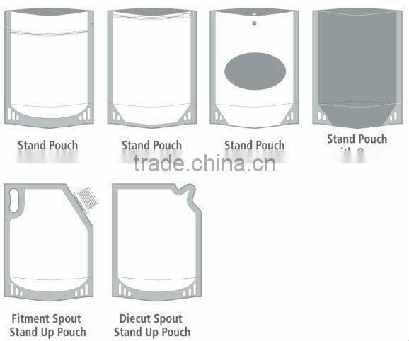 stand up kraft paper bag with zipper for herbal tea packaging