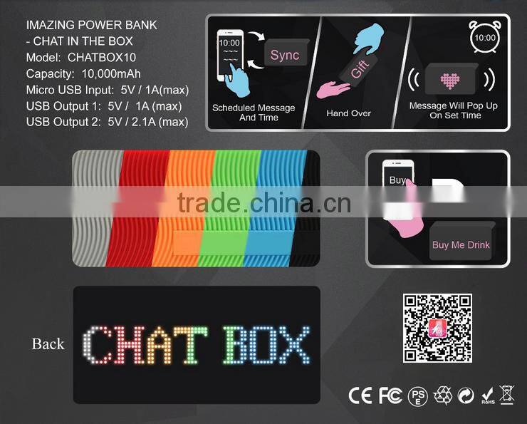 unique design dual usb port wholesale power bank 10000mah capacity