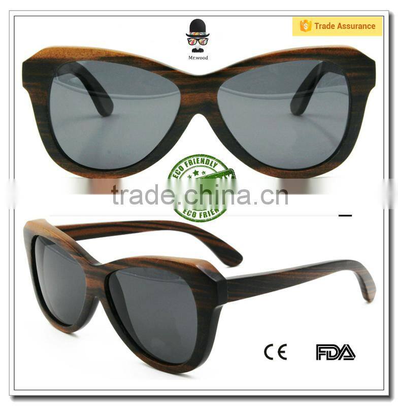 Polarized Genuine Bamboo Sunglasses/Wooden Sunglasses/Homex_FSC/BSCI/CE