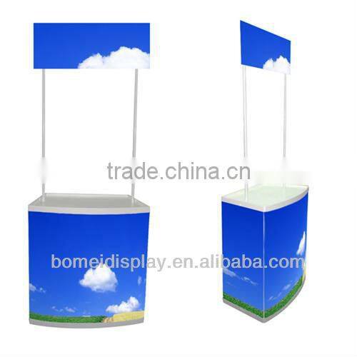 Portable plastic promotion table, outdoor billboard advertising equipment