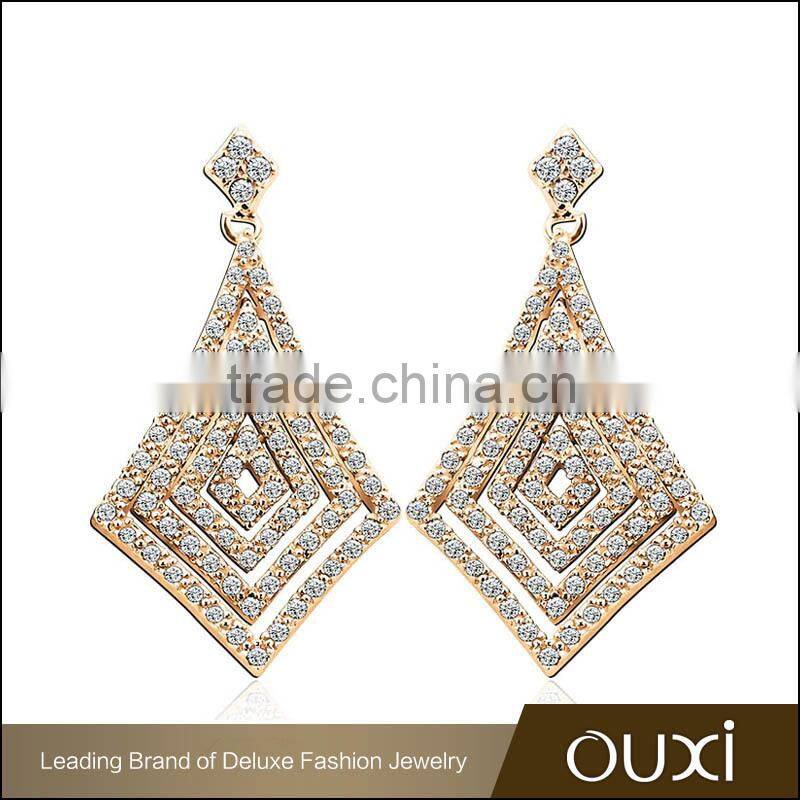 OUXI 2015 wholesale bridal 18k gold zircon fashion jewelry set 11242-2